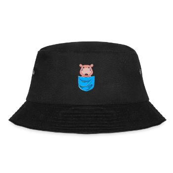 Hippopotamus - Bucket Hat - black - Front - Lela (165cm)