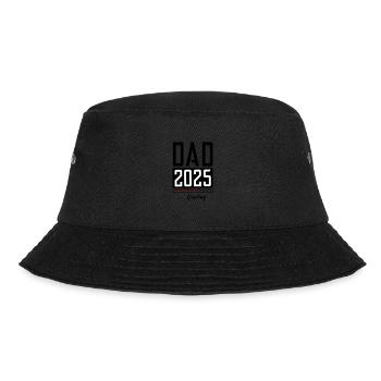 Dad 2025 Papa Loading Spruch - Bucket Hat - Schwarz - Vorne - Lela (165cm)