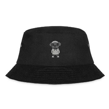 Mastiff Hund Lustig - Bucket Hat - Schwarz - Vorne - Lela (165cm)