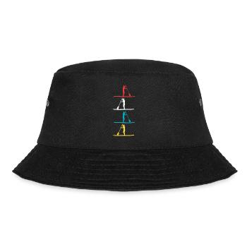 Stand Up Paddling SUP Surfer Geschenk - Bucket Hat - Schwarz - Vorne - Lela (165cm)