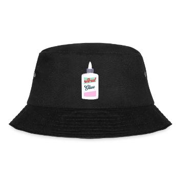 streetglue / sekundenkleber für die Strasse - Bucket Hat - Schwarz - Vorne - Lela (165cm)