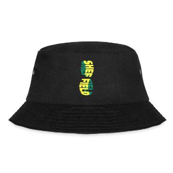 Sheffield England UK Stadt Skyline Schrift Bunt - Bucket Hat - Schwarz - Vorne - Lela (165cm)