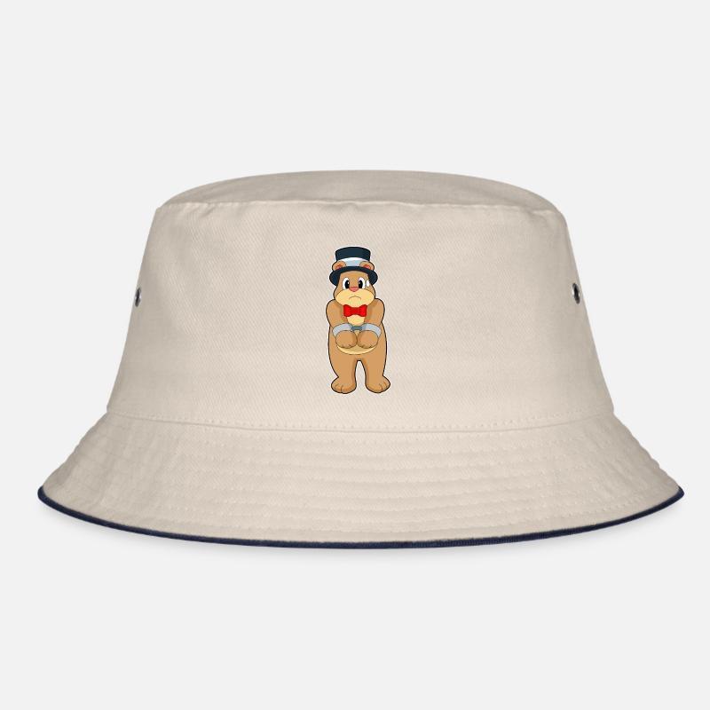 Bear Groom Handcuffs Wedding Bucket Hat