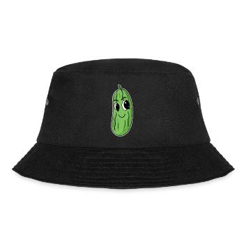 Gurke Motiv - Bucket Hat - Schwarz - Vorne - Lela (165cm)