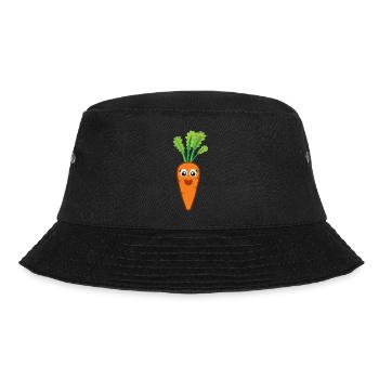 Carrot Carrot Carrot Vegetables - Bucket Hat - black - Front - Lela (165cm)