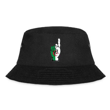 Algerien Flagge Nummer 1 - Bucket Hat - Schwarz - Vorne - Lela (165cm)