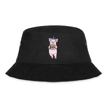 Gâteau d’anniversaire de cochon - Bob - noir - Devant - Lela (165cm)