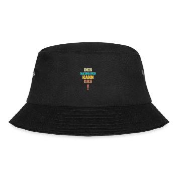 Gleisbauer als Lustig - Bucket Hat - Schwarz - Vorne - Lela (165cm)