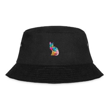 Sphynx Katzen - Bucket Hat - Schwarz - Vorne - Lela (165cm)