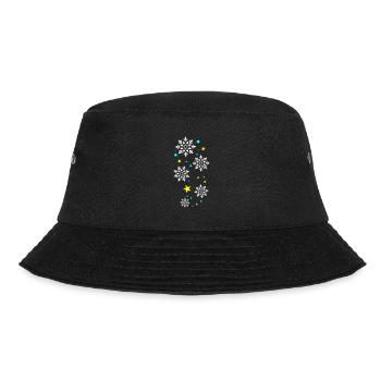 Schneeflocken Bunt - Bucket Hat - Schwarz - Vorne - Lela (165cm)