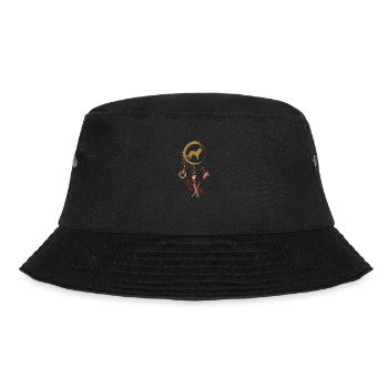 Border Collie Weihnachten Weihnachtstraumfänger - Bucket Hat - Schwarz - Vorne - Lela (165cm)