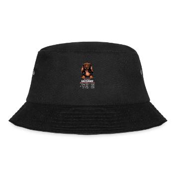 Ohne Dachshund ist alles doof - Bucket Hat - Schwarz - Vorne - Lela (165cm)