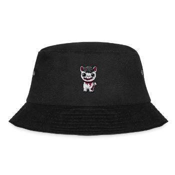 Alpaca Llama Halloween Comic Funny - Bucket Hat - black - Front - Lela (165cm)