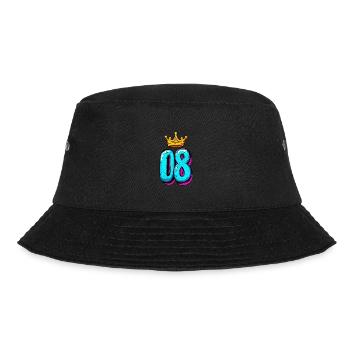 8 Zahl Krone - Bucket Hat - Schwarz - Vorne - Lela (165cm)