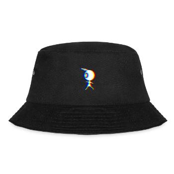 EDM - Alien - Glitch Rave Style - Bucket Hat - Schwarz - Vorne - Lela (165cm)