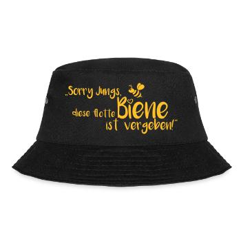 Junggesellenabschied flotte Biene - Bucket Hat - Schwarz - Vorne - Lela (165cm)