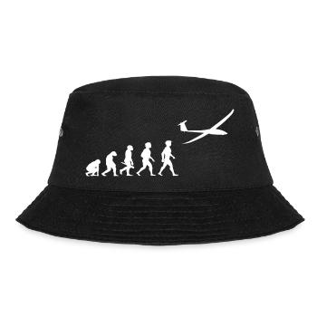 Evolution Segelflugzeug Segelflieger Flugzeug - Bucket Hat - Schwarz - Vorne - Lela (165cm)