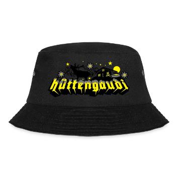 Apres Ski Spruch Hüttengaudi - Bucket Hat - Schwarz - Vorne - Lela (165cm)