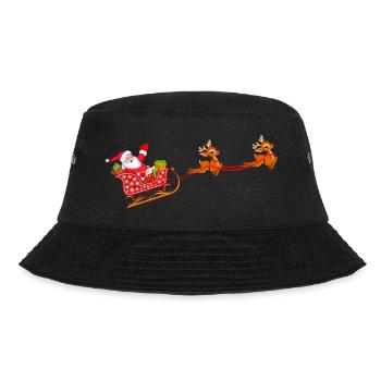 Santa Claus Weihnachten - Bucket Hat - Schwarz - Vorne - Lela (165cm)