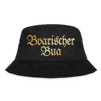 Boarischer Bua - Bayerischer Bube (Goldgelb) - Bucket Hat - Schwarz - Vorne - Lela (165cm)