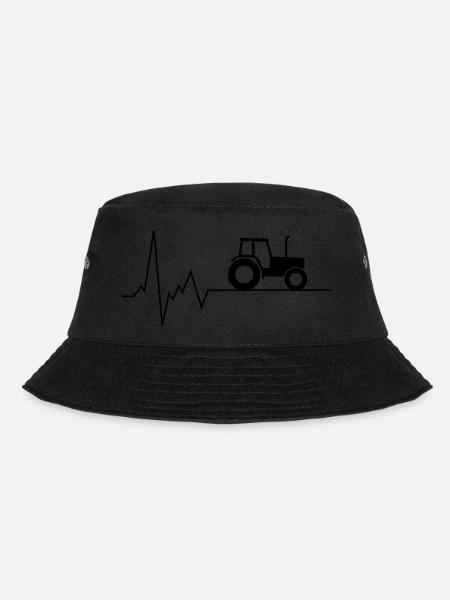 herzschlag traktor - Bucket Hat - Schwarz