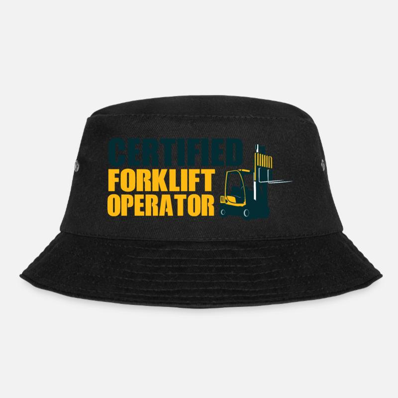 Zertifizierter Gabelstaplerfahrer - Bucket Hat - Schwarz