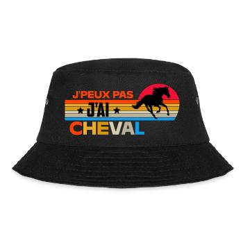 Je peux pas j'ai cheval rétro - Bob - noir - Devant - Lela (165cm)
