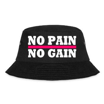 No pain no gain - Bucket Hat - black - Front - Lela (165cm)