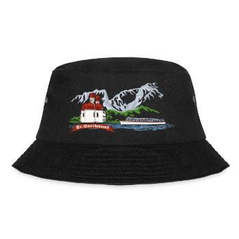 St. Bartholomä Halbinsel Hirschau Königssee - Bucket Hat - Schwarz - Vorne - Lela (165cm)
