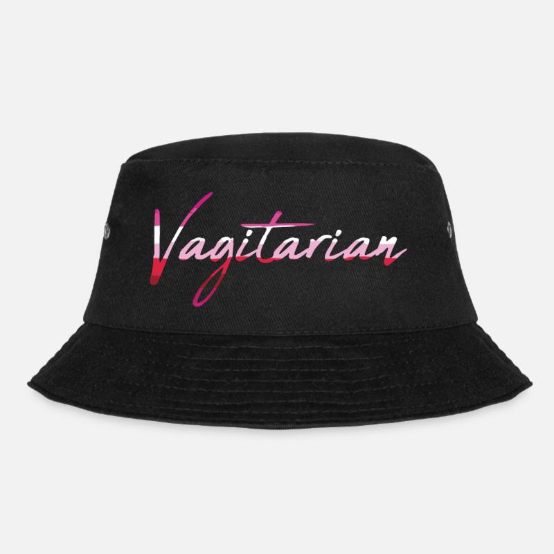 Vagitarian Pride Flag Lesbian Couple - Bucket Hat - Schwarz