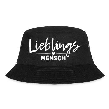 Lieblingsmensch Liebling Liebe Beziehung - Bucket Hat - Schwarz - Vorne - Lela (165cm)