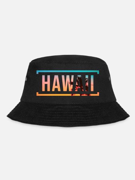 Hawaii - Bucket Hat - Schwarz