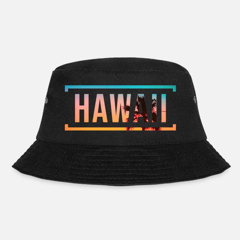 Hawaii - Bucket Hat - Schwarz