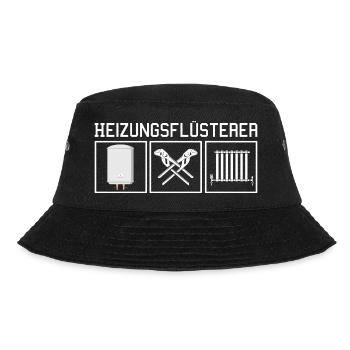 Heizungsbauer Installateur Heizungsflüsterer Heizu - Bucket Hat - Schwarz - Vorne - Lela (165cm)