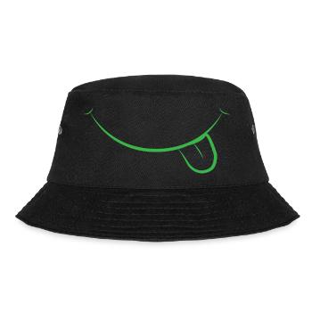 glücklich - Bucket Hat - Schwarz - Vorne - Lela (165cm)