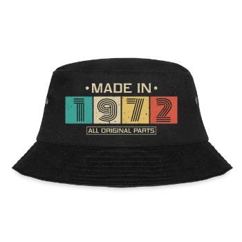 1972 Retro Slogan Alle Originalteile - Bucket Hat - Schwarz - Vorne - Lela (165cm)