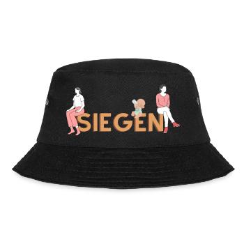 Siegen - Siegerland - Bucket Hat - Schwarz - Vorne - Lela (165cm)