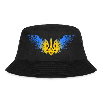 Ukraine Ukrainian Coat of Arms Slava Support - Bucket Hat - black - Front - Lela (165cm)
