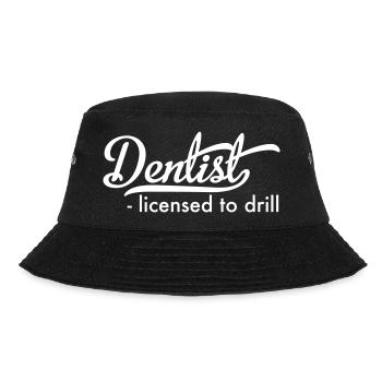 Zahnarzt - Bucket Hat - Schwarz - Vorne - Lela (165cm)