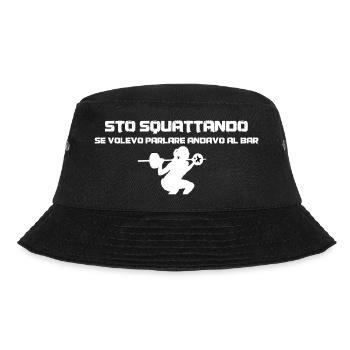 Squat Girl - Bucket Hat - Schwarz - Vorne - Lela (165cm)