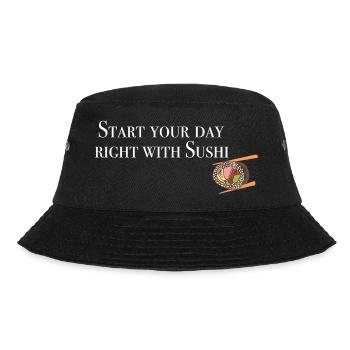 Start with Sushi - Bucket Hat - Schwarz - Vorne - Lela (165cm)