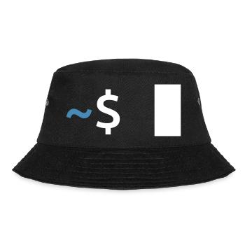Linux Shell Command - Bucket Hat - Schwarz - Vorne - Lela (165cm)