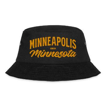 Minneapolis Script Vintage Orange - Bucket Hat - Schwarz - Vorne - Lela (165cm)