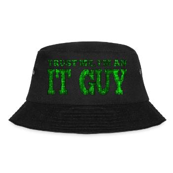 IT-Typ Unterstützung Geek Computer Computer Geek Techniker - Bucket Hat - Schwarz - Vorne - Lela (165cm)