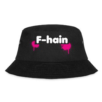 F-Hain Berlin - Bucket Hat - Schwarz - Vorne - Lela (165cm)