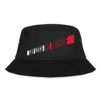 say less do more - Bucket Hat - Schwarz - Vorne - Lela (165cm)