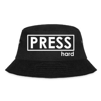 PRESS hard - Bucket Hat - Schwarz - Vorne - Lela (165cm)