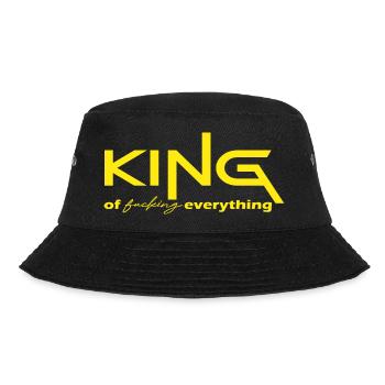 King of everything gift saying yellow - Bucket Hat - black - Front - Lela (165cm)