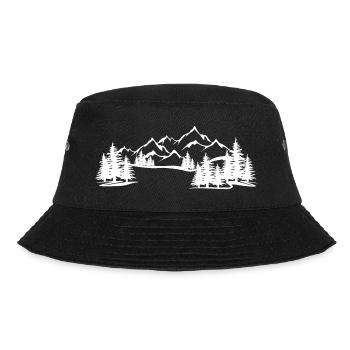 Paysage de montagnes - Silhouette de montagnes et de sapins - Bob - noir - Devant - Lela (165cm)