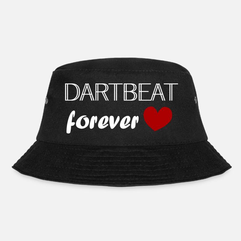 My heart beats for darts - Bucket Hat - black